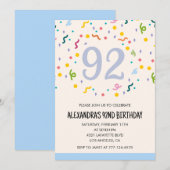 シンプル第92期招待状紙吹雪モダン 招待状 (正面/裏面)