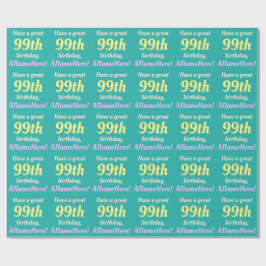 シンプル第99誕生日包装紙 ラッピングペーパー