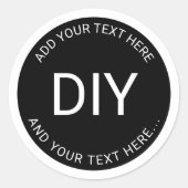 シンプル簡単DIY円形文字&縁どテンプレート ラウンドシール (正面)