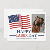 シンプル米国エレガント国旗の写真 ポストカード (正面/裏面)