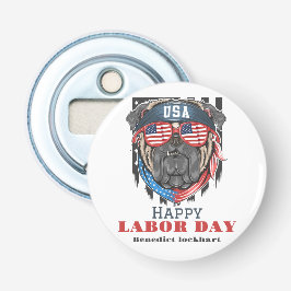 シンプル米国エレガント国旗Tシャツの労働日 栓抜き