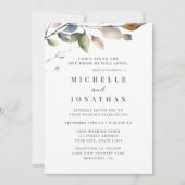 シンプル紅葉バイブル聖句クリスチャン結婚ズ 招待状 (正面)