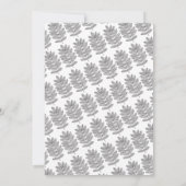 シンプル紅葉白素朴秋の結婚式 招待状 (裏面)