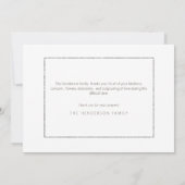 シンプル紅葉白銀のお葬式 サンキューカード (裏面)