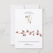 シンプル紅葉結婚の折り畳み座席表 (正面)