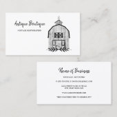 シンプル納屋ヴィンテージ復旧名刺 名刺 (正面/裏面)