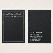 シンプル紙ブラックのキュラシブネックレス表示カード (正面&裏面)