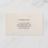 シンプル紙ミニマルテクスチャブラックコンサルタント 名刺 (裏面)