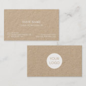 シンプル紙ルックオーガニック名刺 名刺 (正面/裏面)