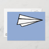 シンプル紙飛行機 ポストカード (正面/裏面)