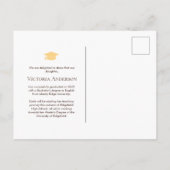 シンプル級卒業発表はがき 案内ポストカード (裏面)