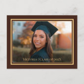 シンプル級卒業発表はがき 案内ポストカード (正面)