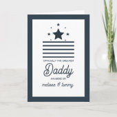 シンプル素晴らしモダン白黒パパ カード (正面)