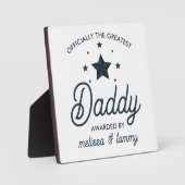 シンプル素晴らしモダン白黒パパ フォトプラーク (正面)