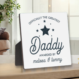 シンプル素晴らしモダン白黒パパ フォトプラーク