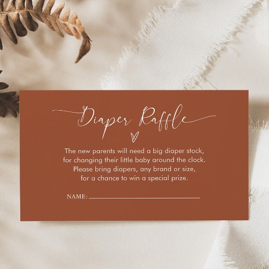 シンプル素朴おむつラッフルチケット 名刺