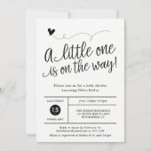 シンプル素朴のシャワー男女兼用 招待状 (正面)