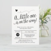 シンプル素朴のシャワー男女兼用 招待状 (スタンド正面)