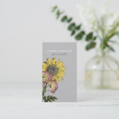 シンプル素朴ひまわり 名刺 (スタンド正面)