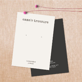 シンプル素朴イヤリング表示カード