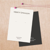 シンプル素朴イヤリング表示カード