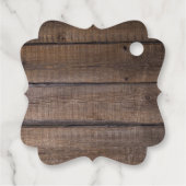 シンプル素朴ウッドズ結婚サンキューメッセージカード フェイバータグ (裏面)