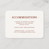 シンプル素朴ウッドズ結婚ホテル エンクロージャーカード (正面)