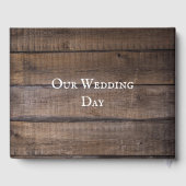 シンプル素朴ウッドモノグラムイニシャル ゲストブック (裏面)