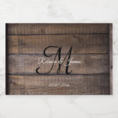 シンプル素朴ウ結婚ドパーソナライズされたズ リキュールボトルラベル (シングルラベル)