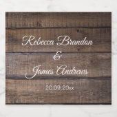 シンプル素朴ウ結婚ド婚約パーティ リキュールボトルラベル (シングルラベル)