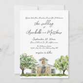 シンプル素朴エレガントカントリー結婚バーンズ 招待状 (正面)