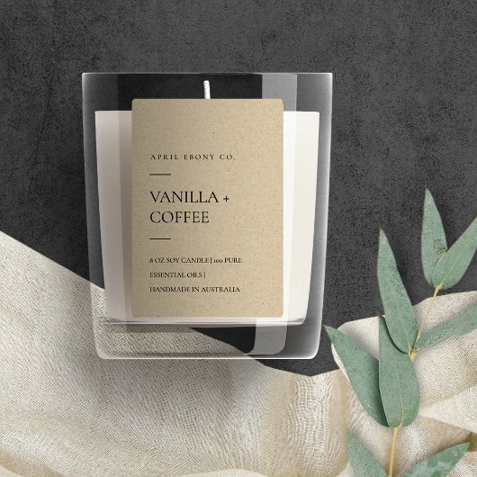 シンプル素朴エレガントクラフトミニマルドモダンロウソク フードラベル