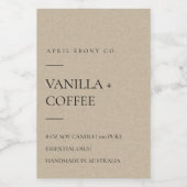 シンプル素朴エレガントクラフトミニマルドモダンロウソク フードラベル (シングルラベル)