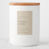 シンプル素朴エレガントクラフトミニマルドモダンロウソク フードラベル (正面)