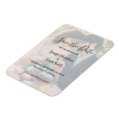 シンプル素朴エレガント写真の結婚式 マグネット (左側)