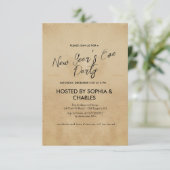 シンプル素朴エレガント大晦日パーティー 招待状 (スタンド正面)