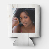 シンプル素朴カスタムおもしろいラブカップル写真 缶クーラー (裏面)