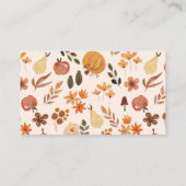 シンプル素朴カボチャOhベビーシャワーおむつラッフル エンクロージャーカード (裏面)