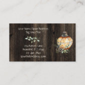 シンプル素朴カントリーランタンオンバーンウッド 名刺 (裏面)