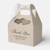 シンプル素朴カントリー結婚式の引き出物箱 フェイバーボックス (裏面サイド)