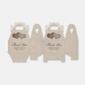 シンプル素朴カントリー結婚式の引き出物箱 フェイバーボックス (折り畳みなし)