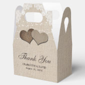 シンプル素朴カントリー結婚式の引き出物箱 フェイバーボックス (オープン)