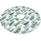 シンプル素朴クラシッククリスマスの木柄 ブラッシュドポリエステルツリースカート (アングル)