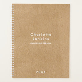 シンプル素朴クラフトモダンプロフェッショナル事業 プランナー手帳