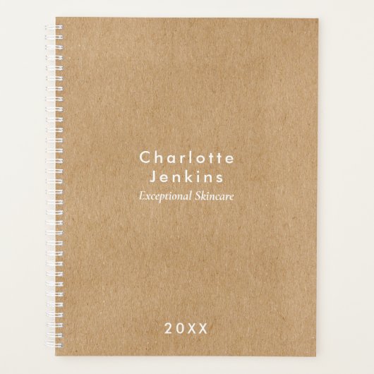 シンプル素朴クラフトモダンプロフェッショナル事業 プランナー手帳 (正面)