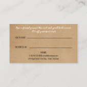 シンプル素朴クラフトモダン 紹介カード (裏面)