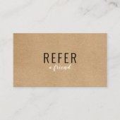 シンプル素朴クラフトモダン 紹介カード (正面)