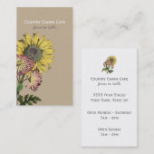 シンプル素朴クラフト紙ひまわり名刺 名刺 (正面/裏面)