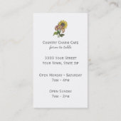 シンプル素朴クラフト紙ひまわり名刺 名刺 (裏面)