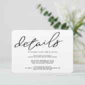 シンプル素朴クラフト紙詳細カード エンクロージャーカード (スタンド正面)